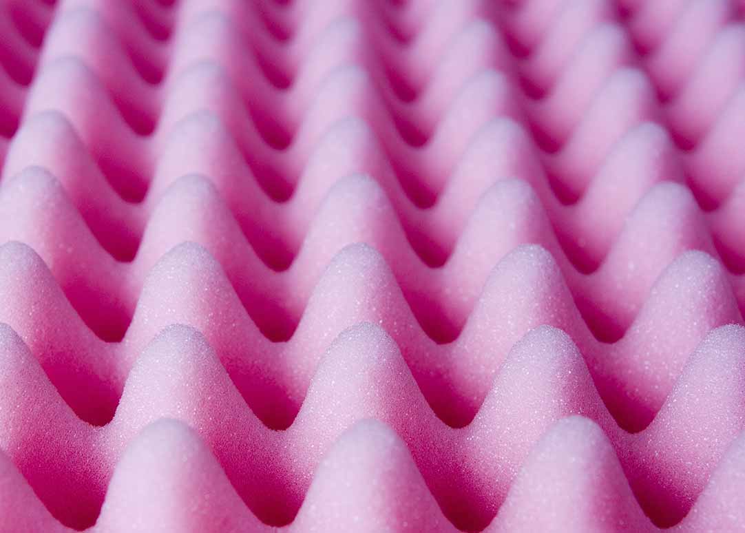 pink plastic foam